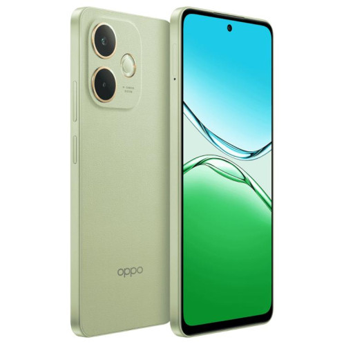 OPPO A5 Vitality 5G, 12 Go + 256 Go, lecteur d'empreintes digitales latéral, 6,67 pouces, ColorOS 15.0, MediaTek Dimensity 6300 Octa Core, OTG, réseau : 5G (vert) SO571G905-018